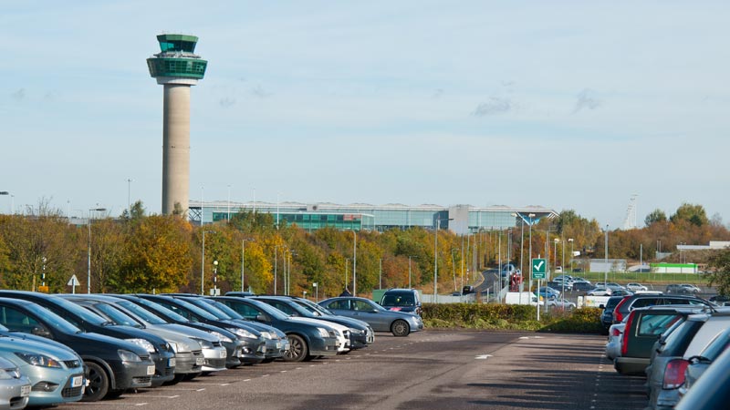 Control Tower over looking car park