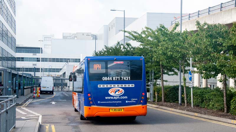 APH Park and Ride - Bus leaving terminal