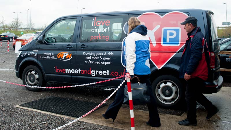 Customer entering Park and Ride bus